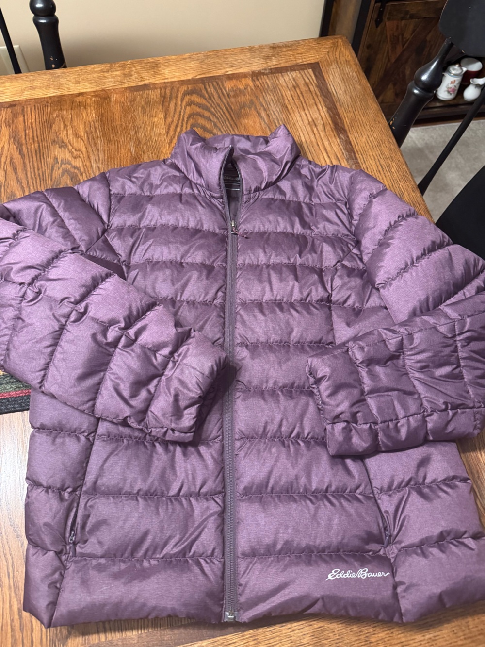 Eddie Bauer Women's Quilted Plum Purple Puffer Jacket